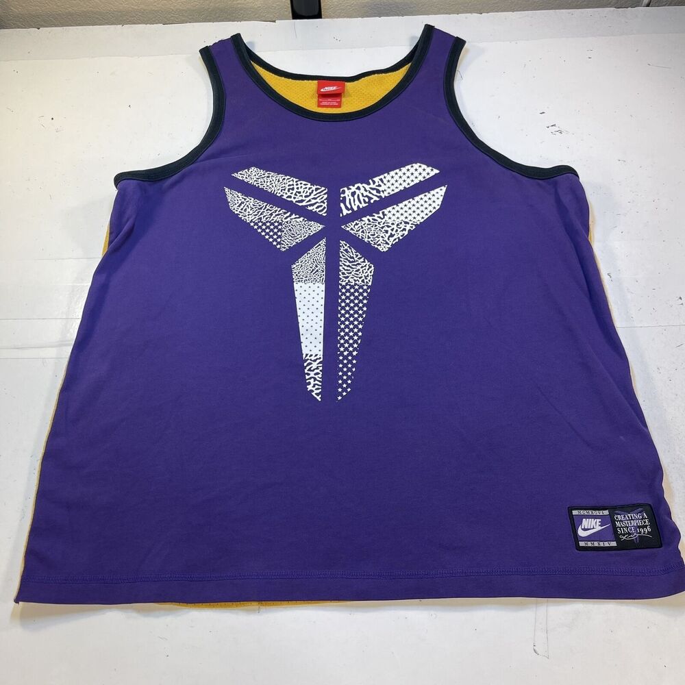 NIKE KOBE BRYANT Sheath MAMBA LOGO BASKETBALL JERSEY Sz Mens XL Purple